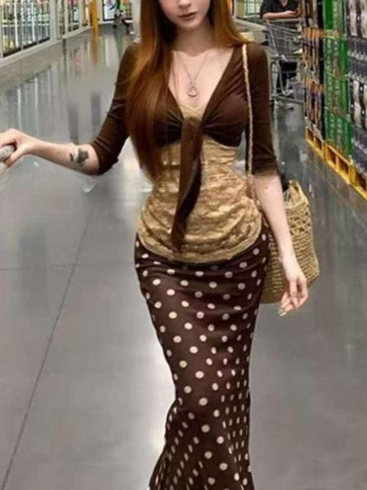 Crop Top Crochet - Japon Vintage 3 Parçalı Set Kadın