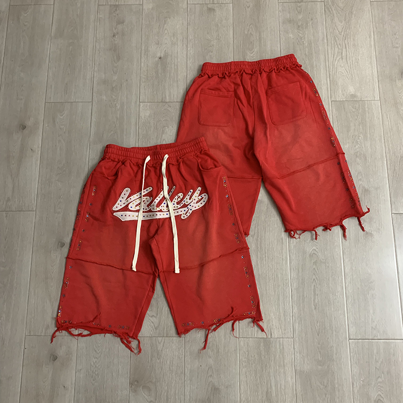Shorts Denim Frayed - VALLEY Erkek Siyah Diz Boyu Günlük