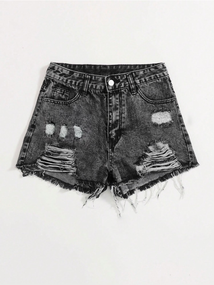 2026 Yeni Vintage Yıkanmış Kot - Shorts Denim Frayed incelemesi ve fiyatı